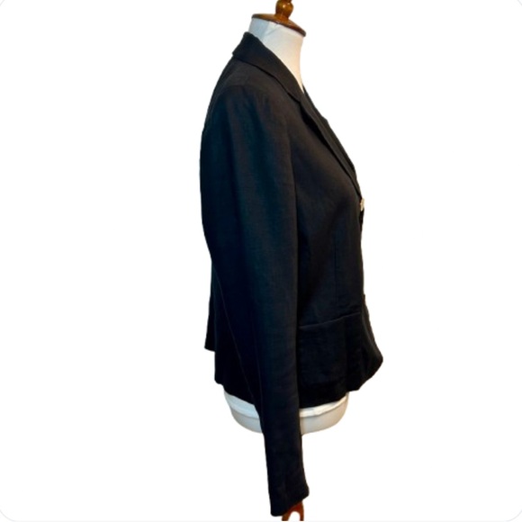 Lauren Ralph Lauren Linen Monte Carlo Crested Old Money Blazer Size 12 - Picture 2 of 15